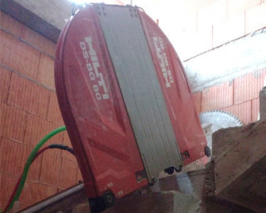 Corte de escaleras.